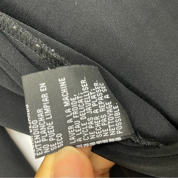 Black Button Wrap Dress Size S/M - Picture 4 of 7